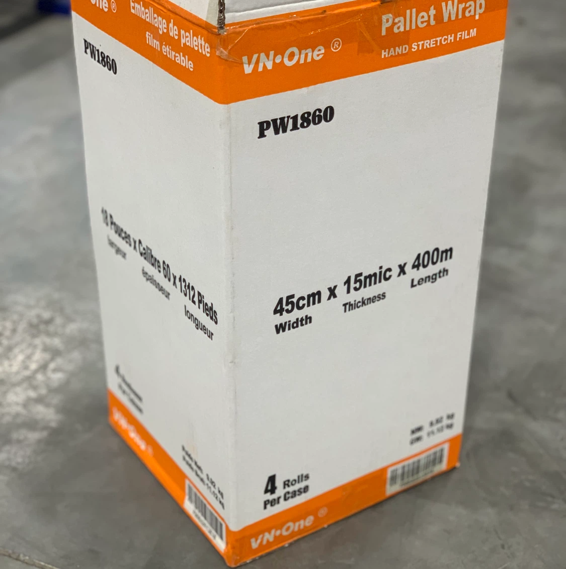 VN-One Pallet Wrap Hand Stretch Film (4 Rolls) - photo 4