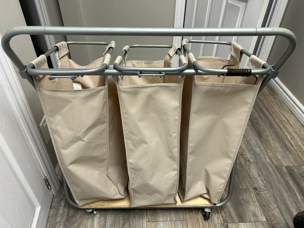 3-Bag Rolling Laundry Sorter - photo 4