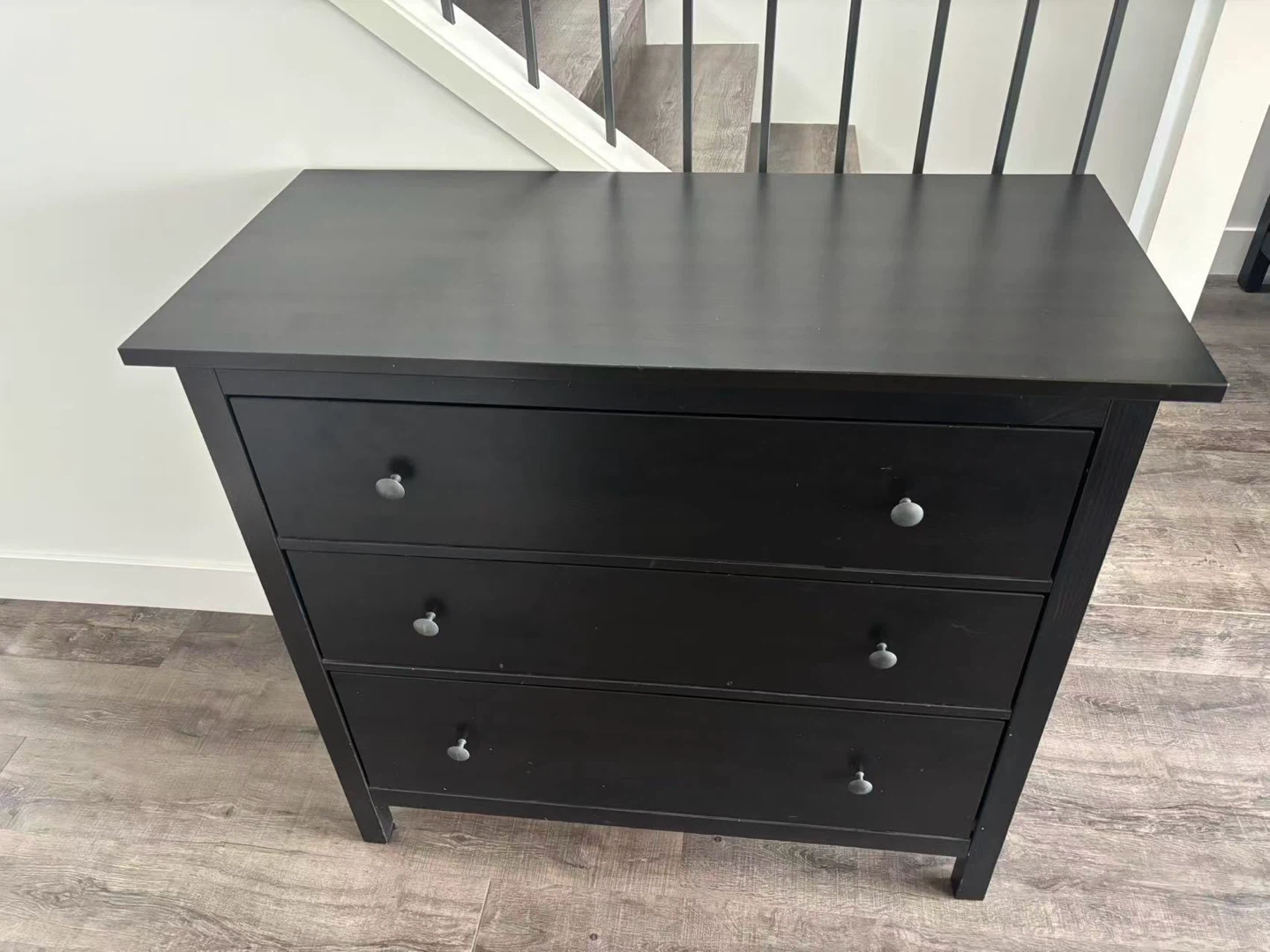 IKEA Wooden dresser black brown 3 drawers