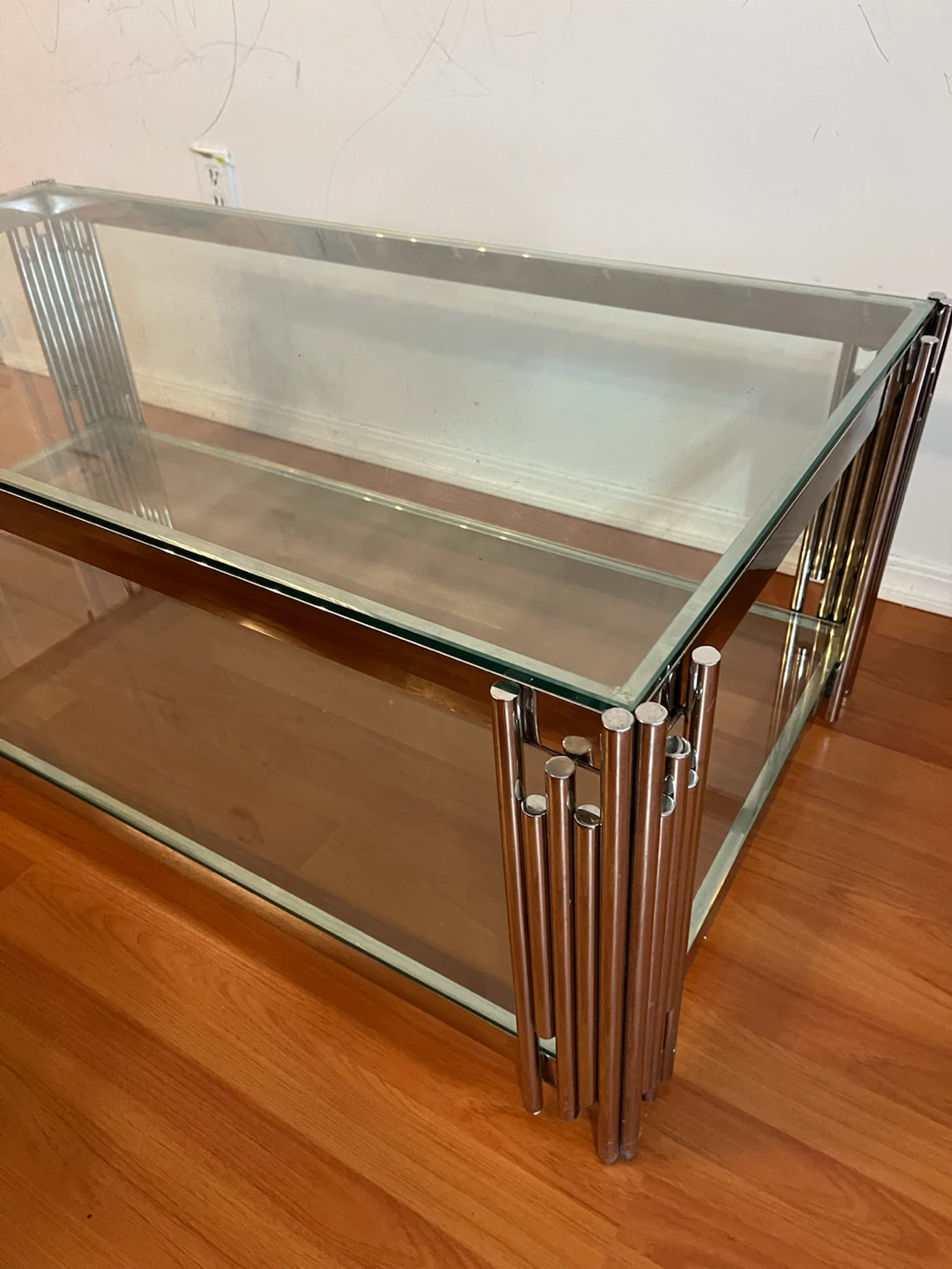 Chrome and Glass Coffee Table - photo 2