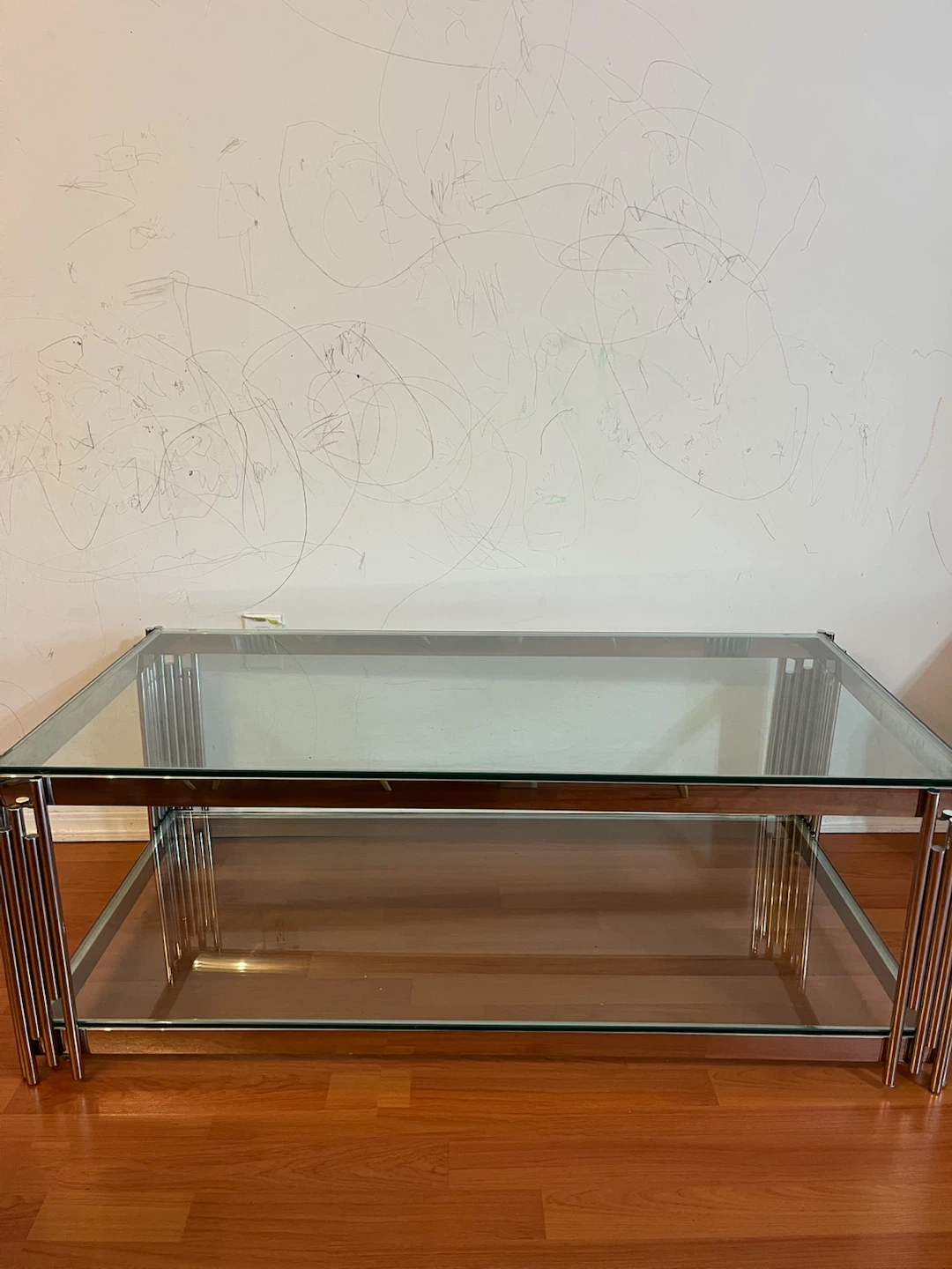Chrome and Glass Coffee Table - photo 5