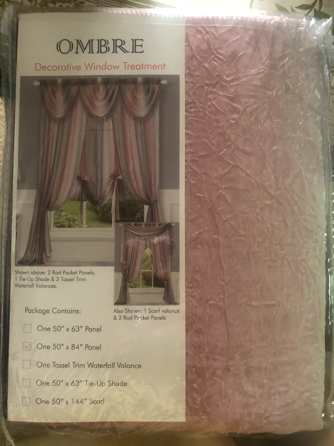 Ombre Decorative Window Treatment Blush Panel