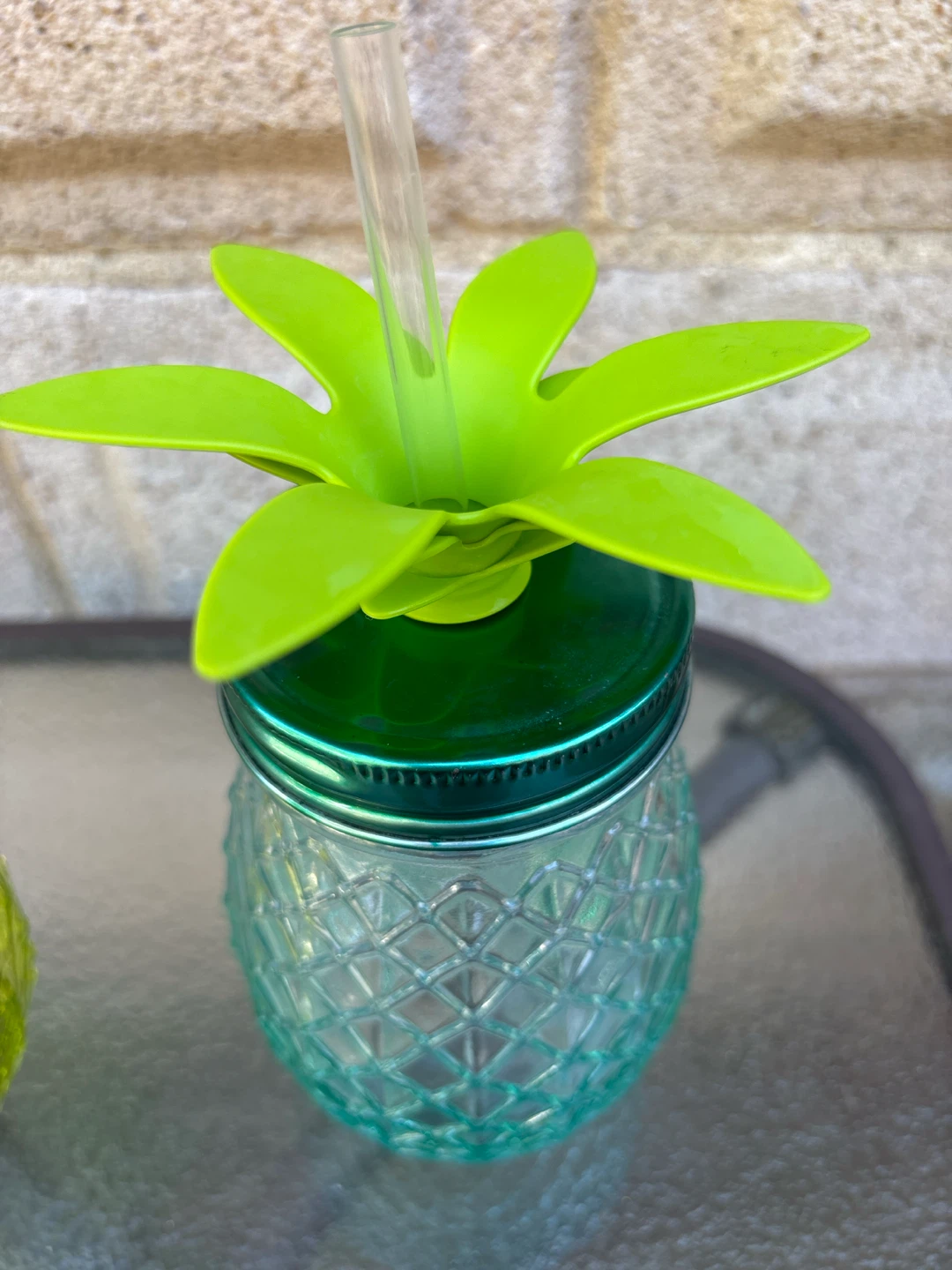 Glass Pineapple Mason Jar Tumblers - photo 2