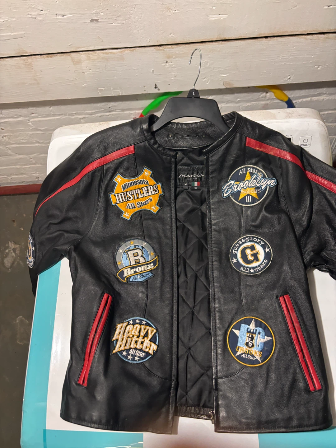 Marcia Collection Leather Patch Jacket