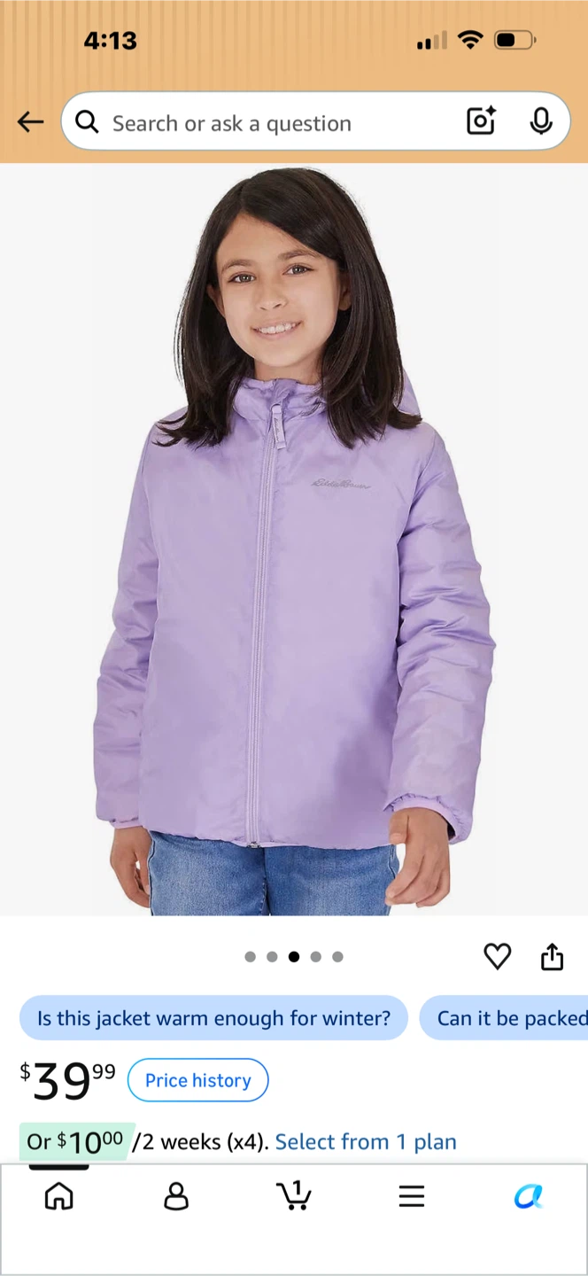 Eddie Bauer Kids reversible light jacket