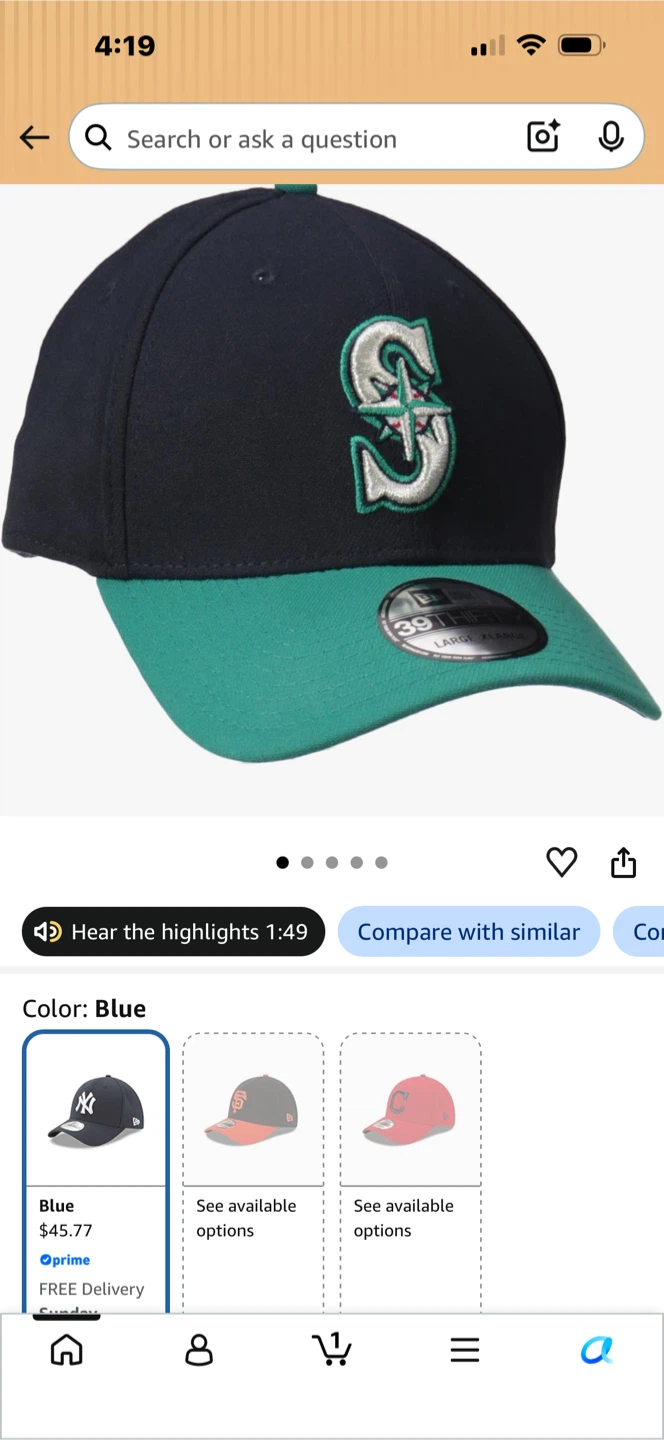 New Era Seattle Mariners 39THIRTY Stretch Fit Cap - photo 3