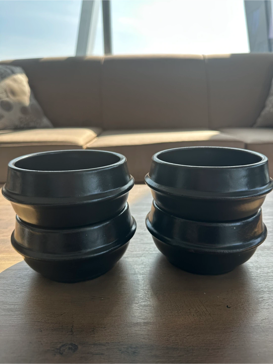 Set of 4 Earthenware Ddukbaegi Bowls
