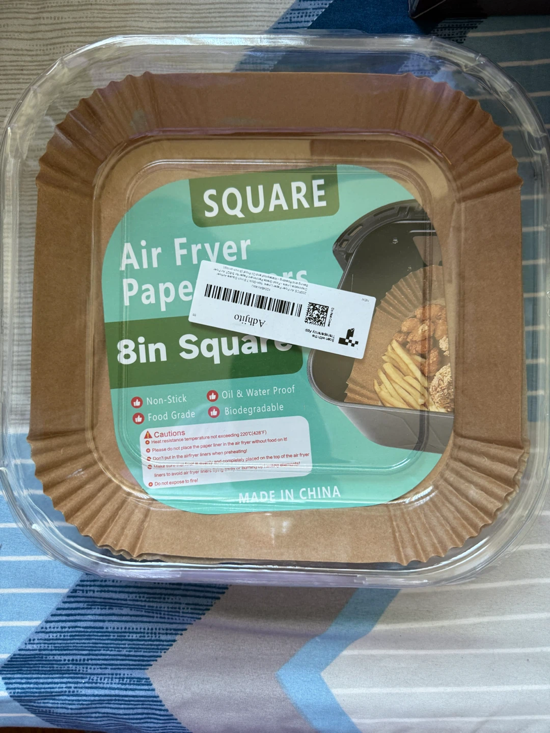 8” Square Air Fryer Paper Liners – Non-Stick & Disposable