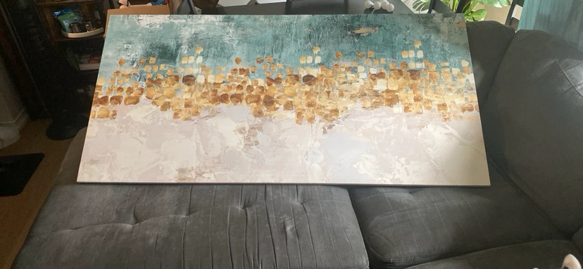 Large abstract canvas painting