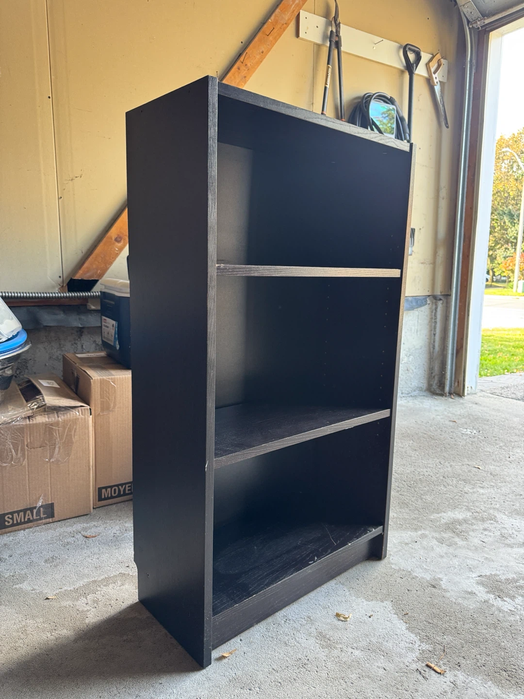 Black 3-Tier IKEA Wooden Bookshelf - photo 2