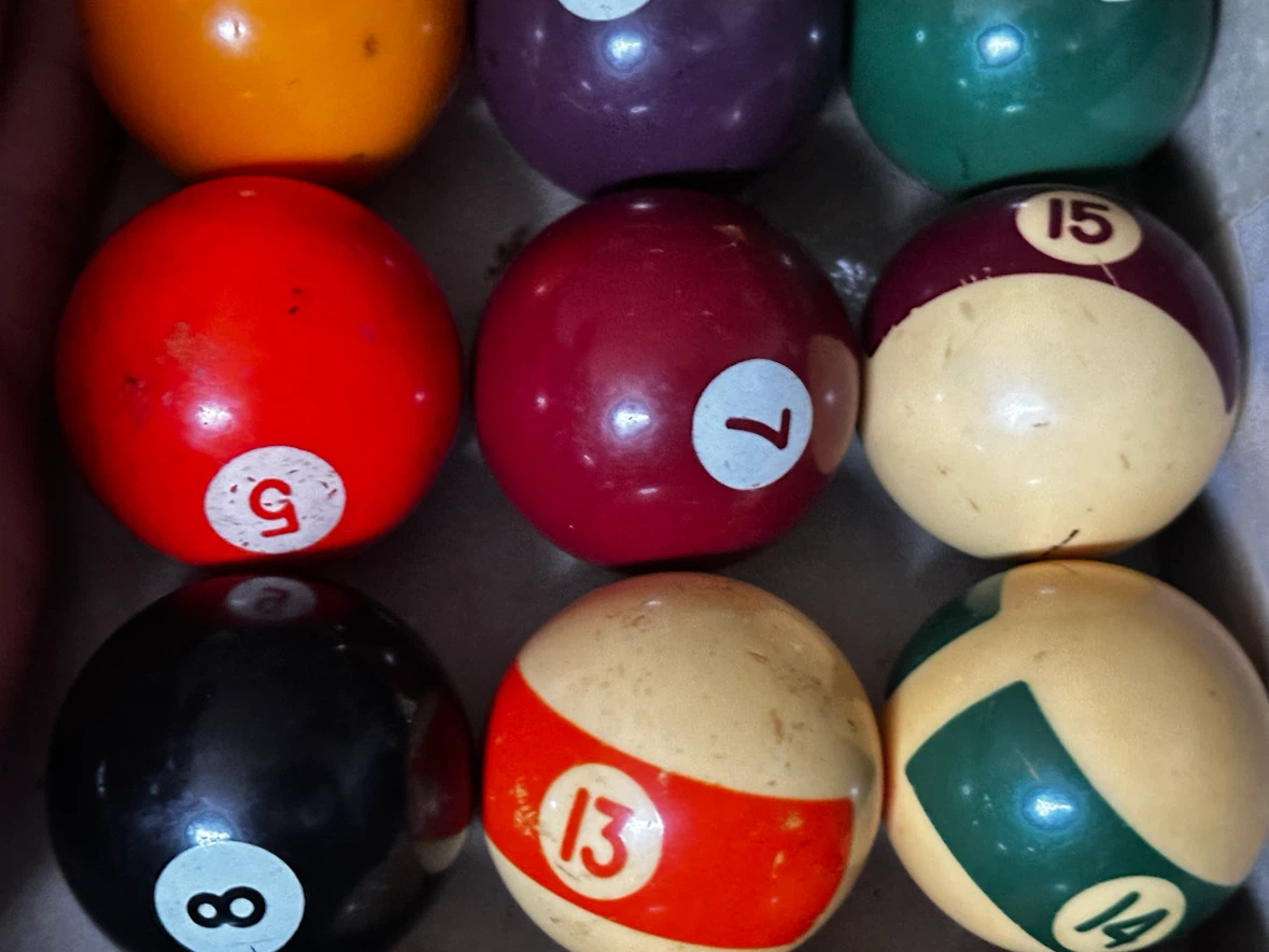 Vintage 1.5 Inch Mini Pool Balls Set (No Cue Ball - photo 3