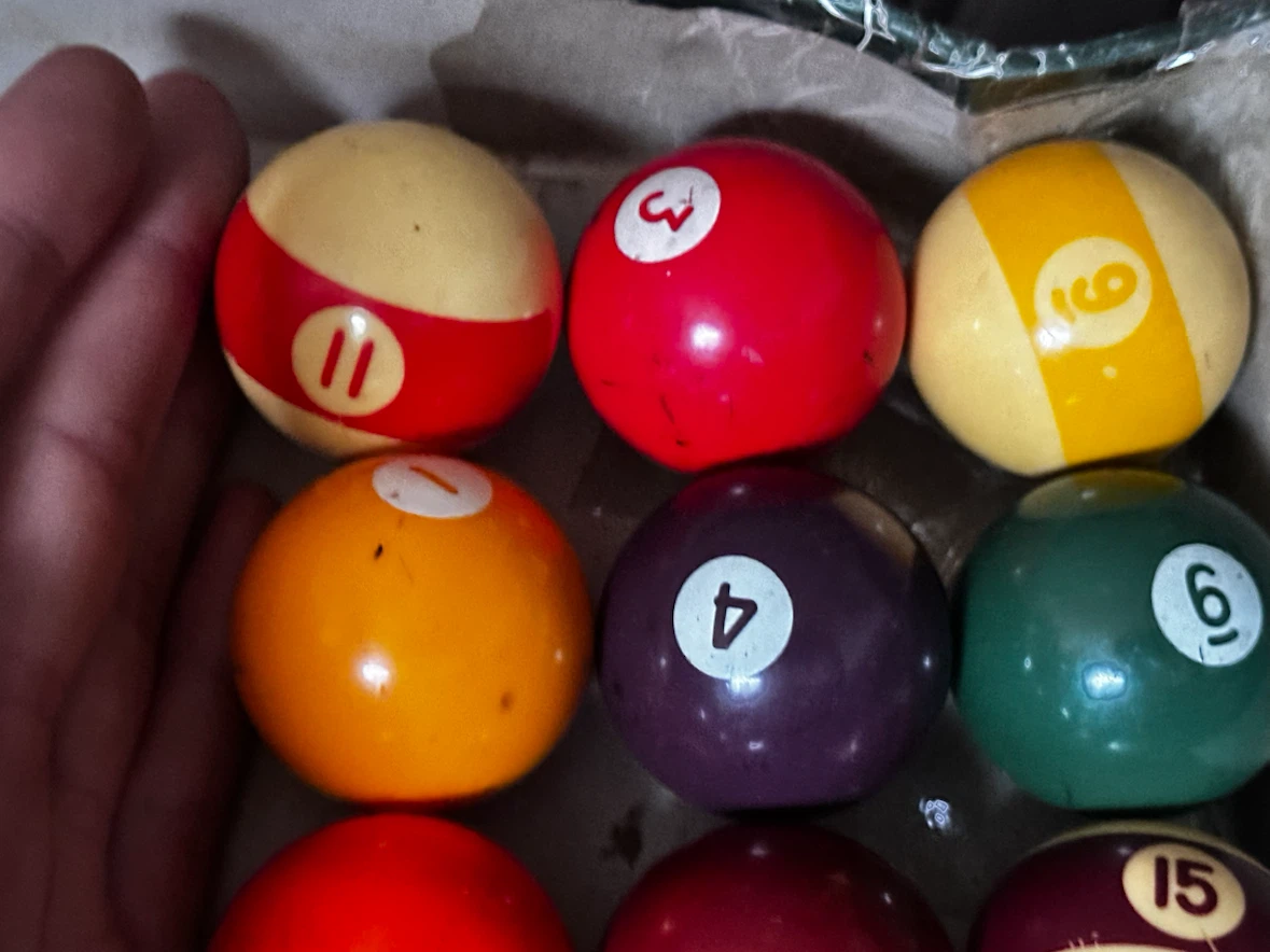 Vintage 1.5 Inch Mini Pool Balls Set (No Cue Ball - photo 4