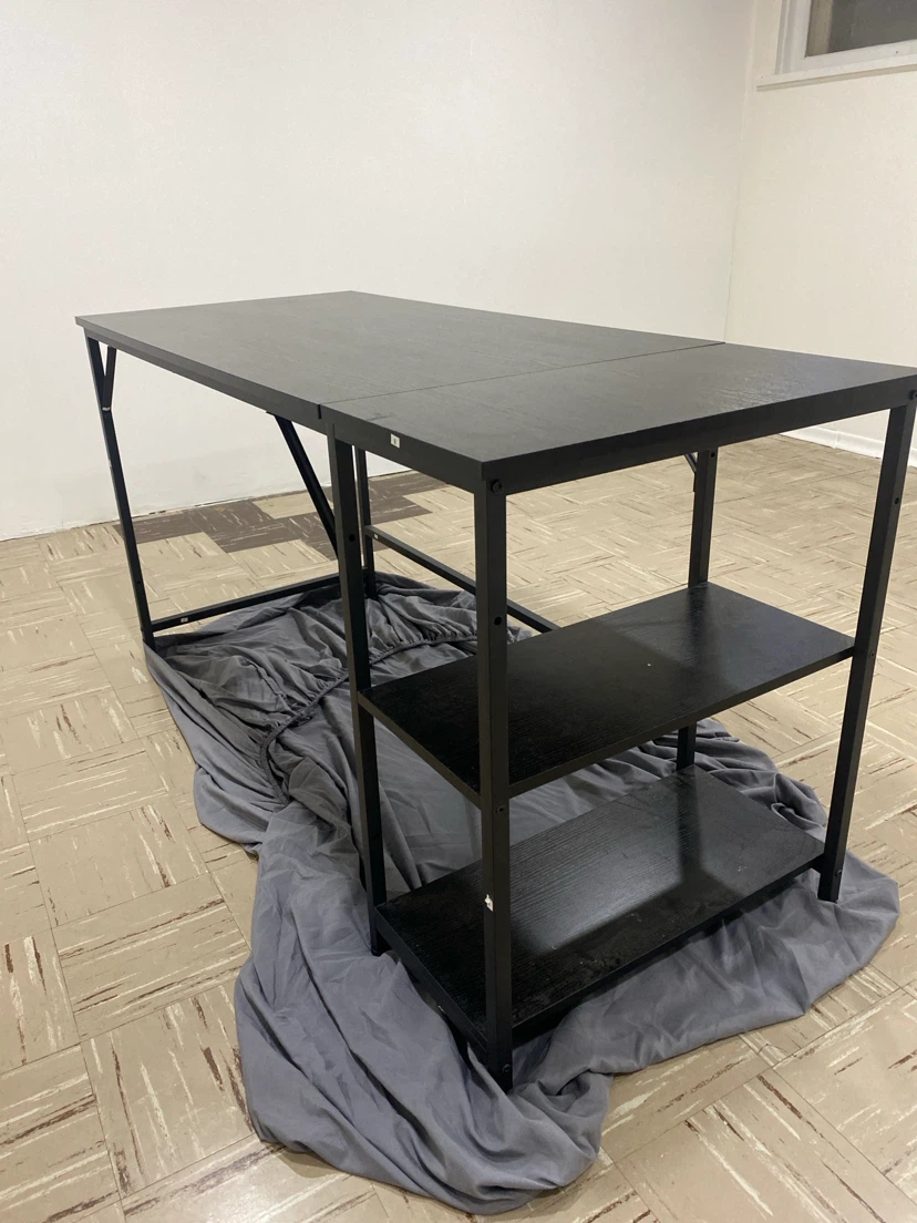 Black desktop desk (OPEN TO ANY OFFERS)