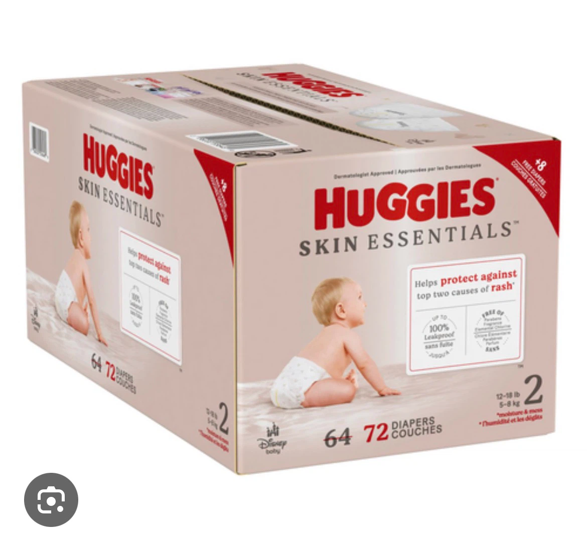 Huggies Skin Essentials Size 2 Diapers - 72 Count