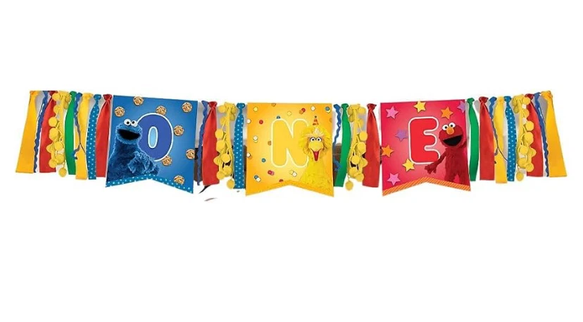 Sesame Street One High Chair Banner