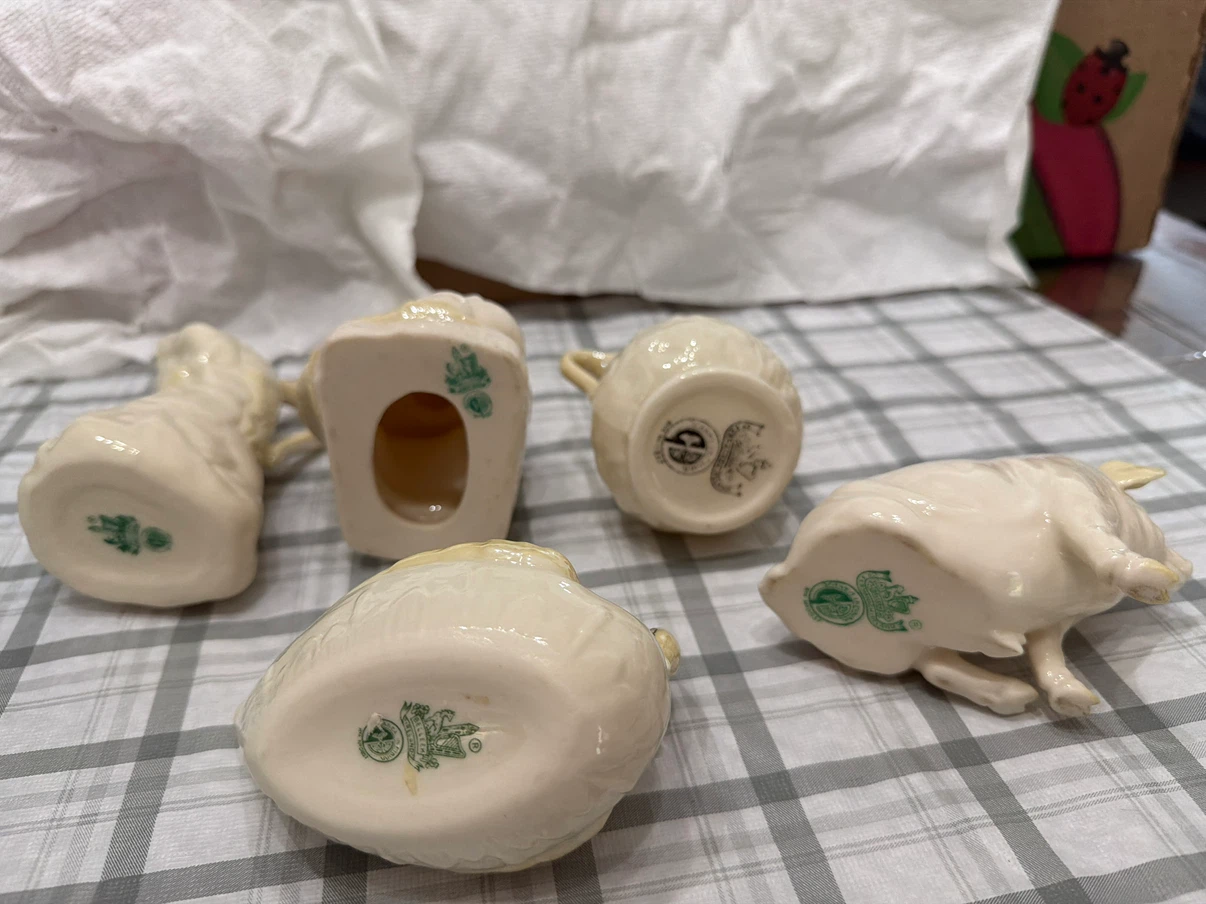Set of 5 Vintage Belleek Porcelain Figurines - photo 2