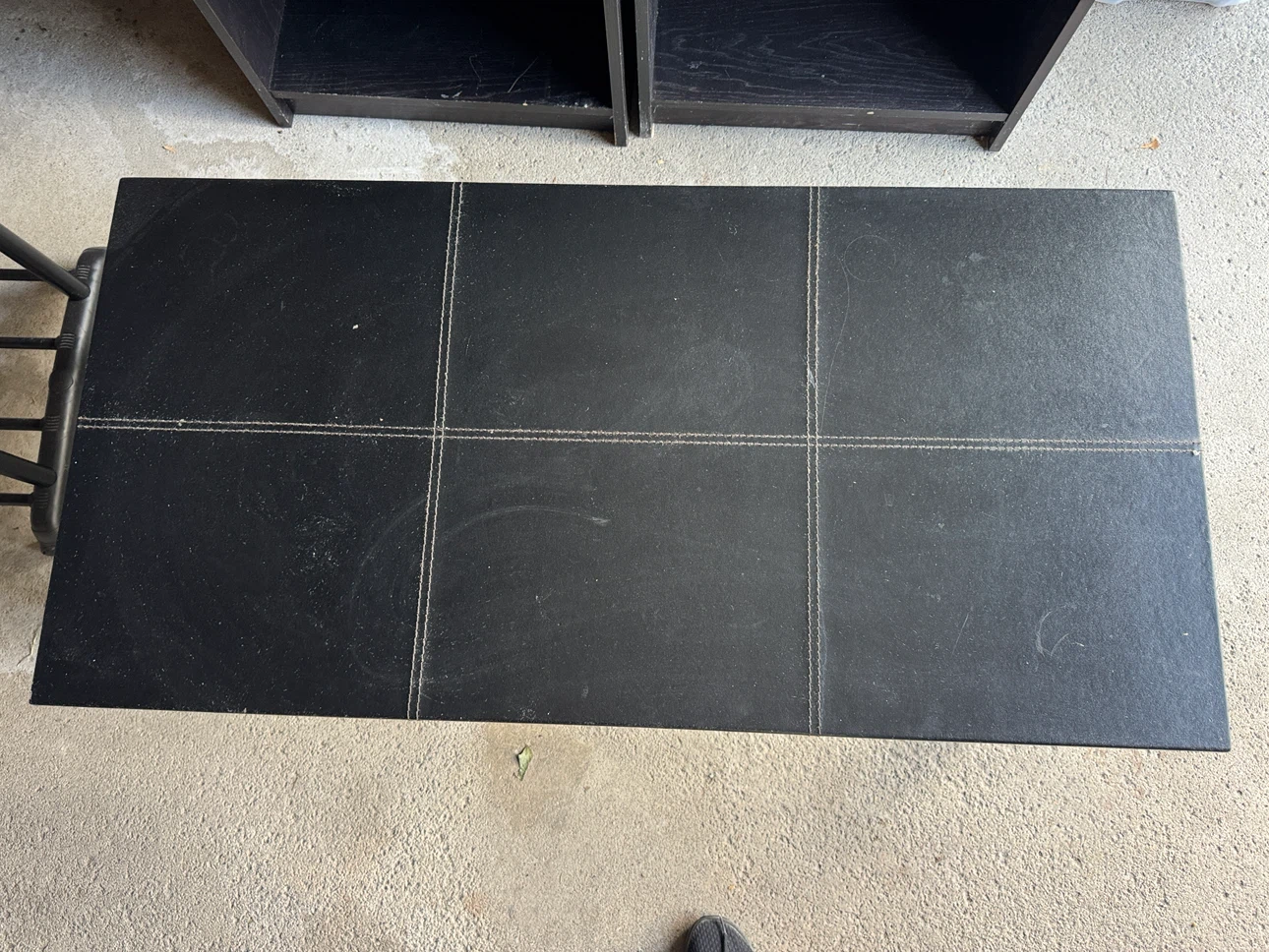 Black Faux Leather Coffee Table - photo 3