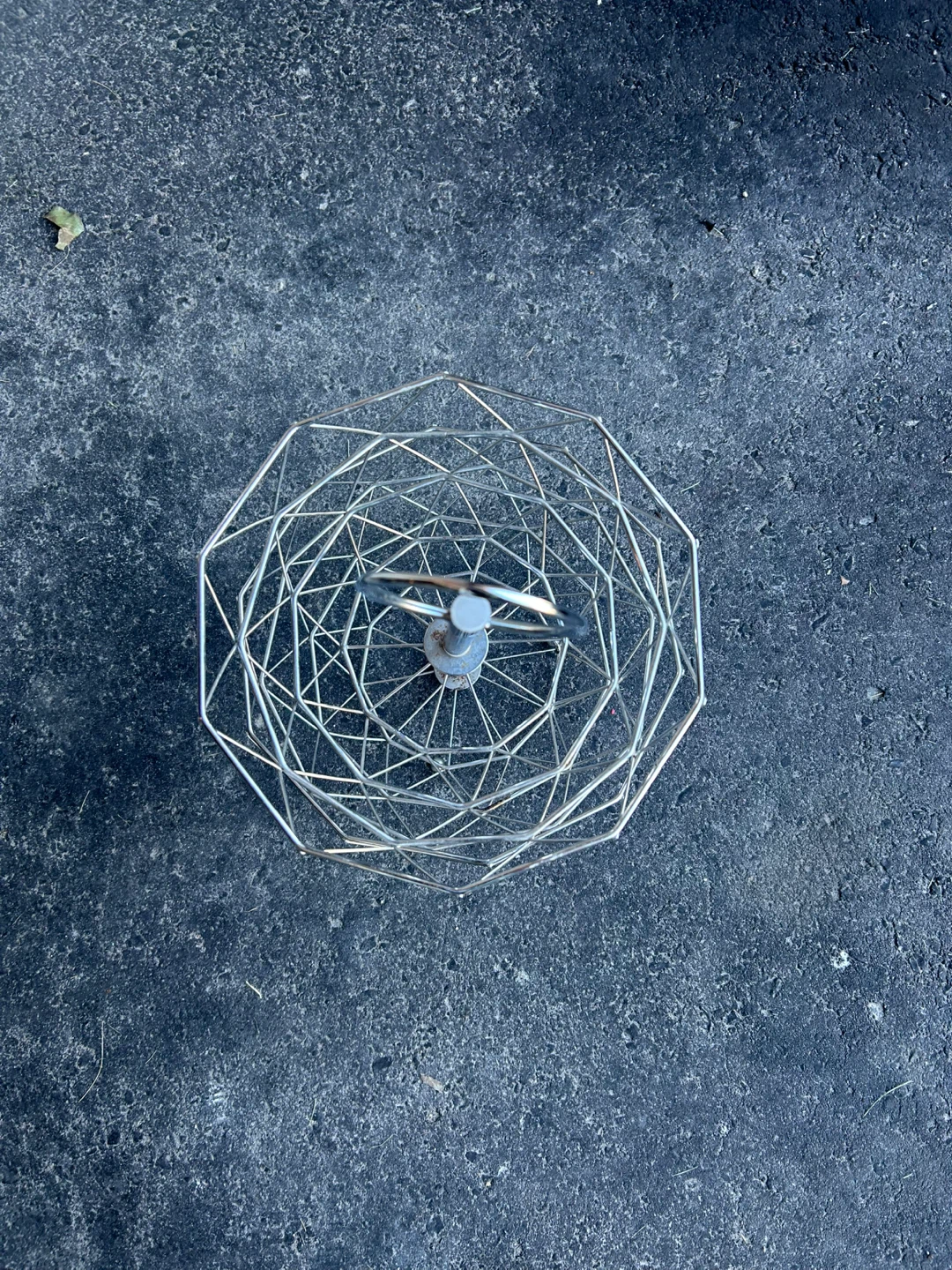 Two-Tier Geometric Metal Fruit Stand - photo 2
