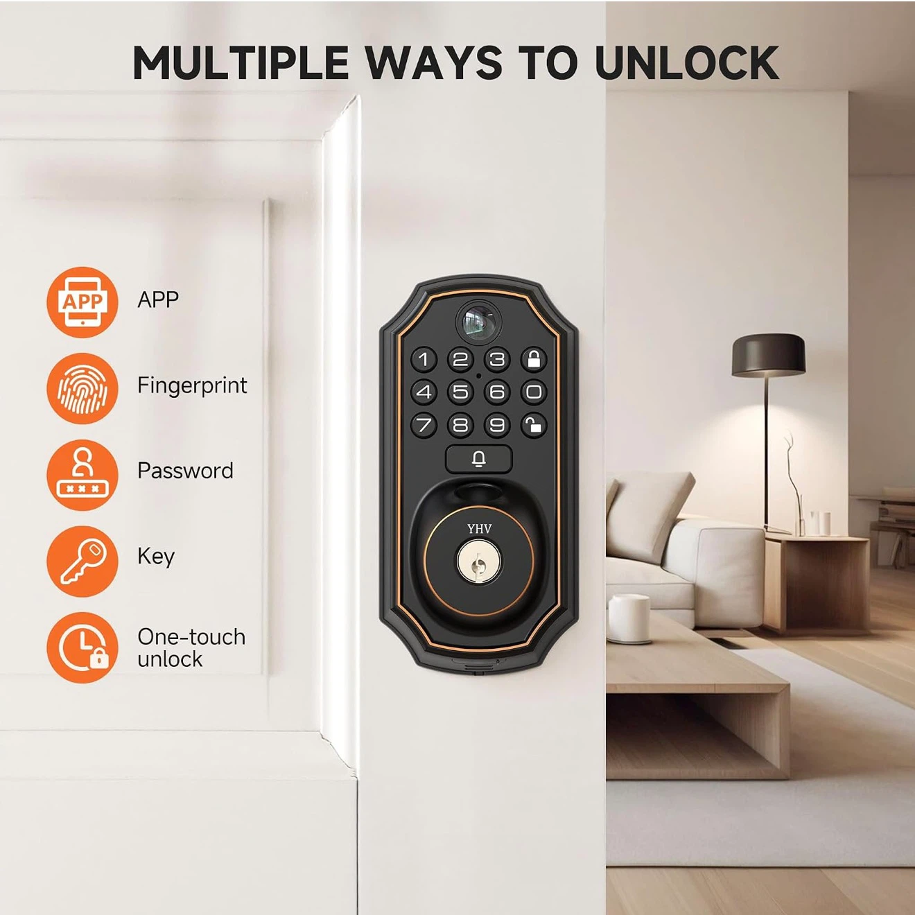 Smart Door Lock, Keyless Entry, Fingerprint + Keypad + WiFi - photo 4