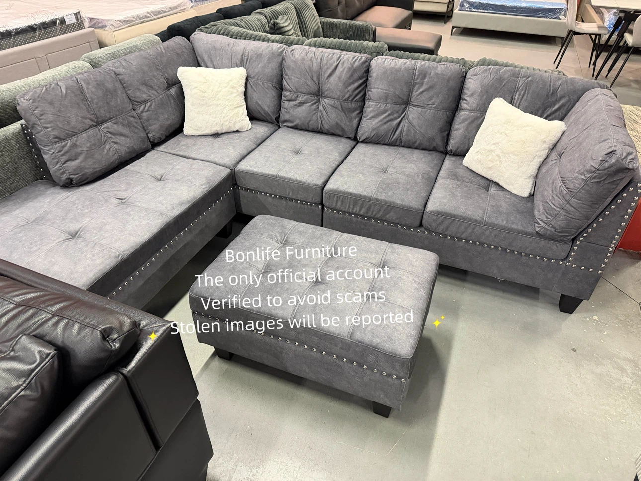 Comfy sectional sofa large velvet sectional sofa on sale - photo 2