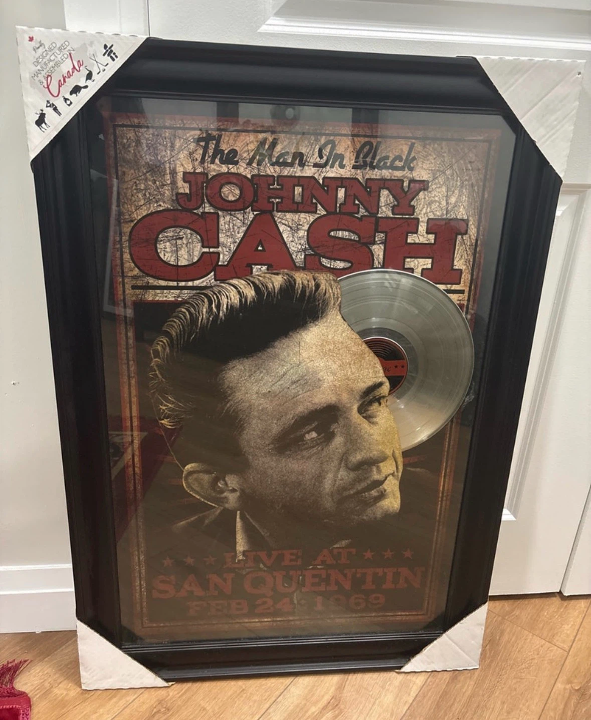 Johnny Cash Live at San Quentin Framed Poster