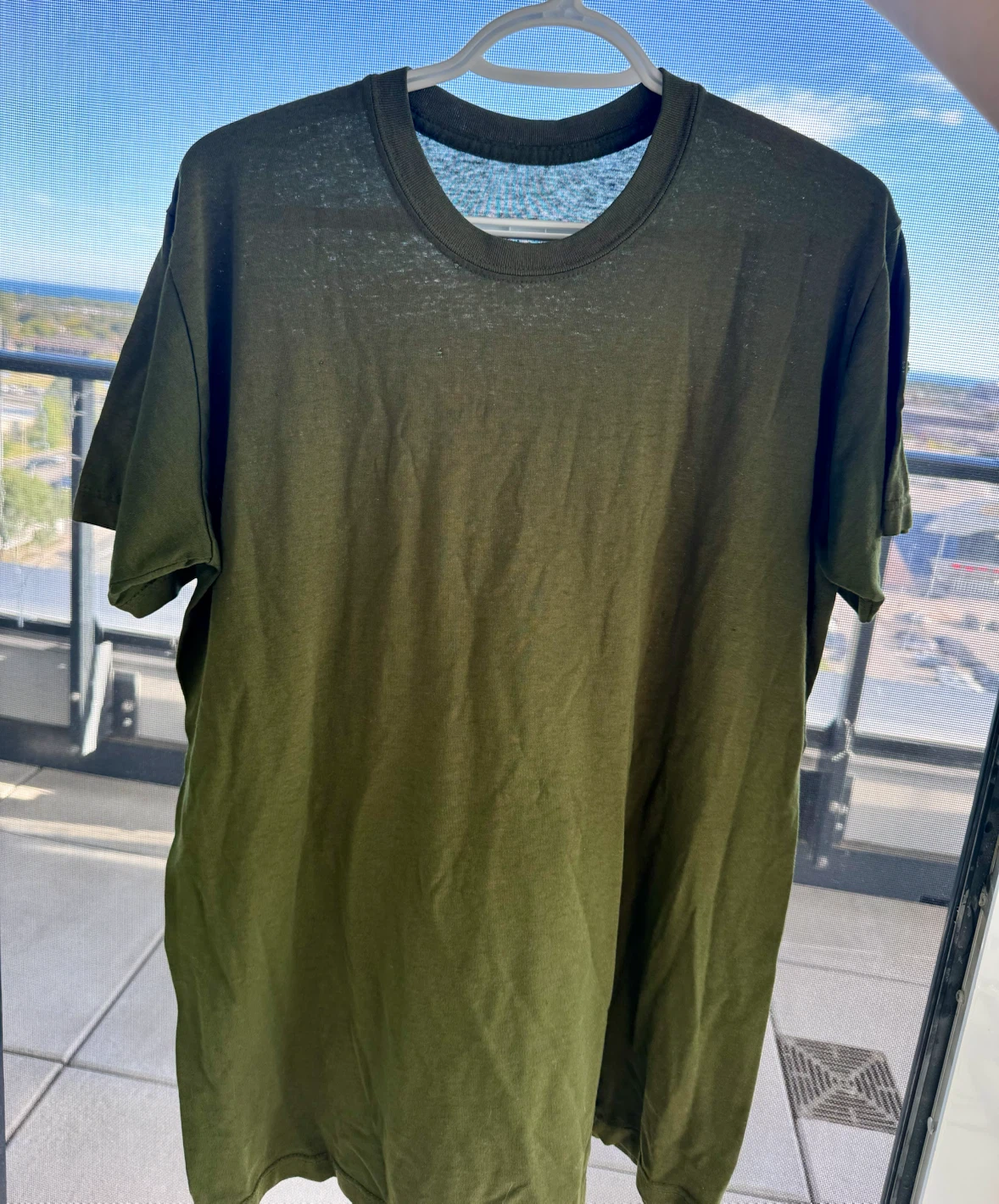 Olive green crew neck t-shirt