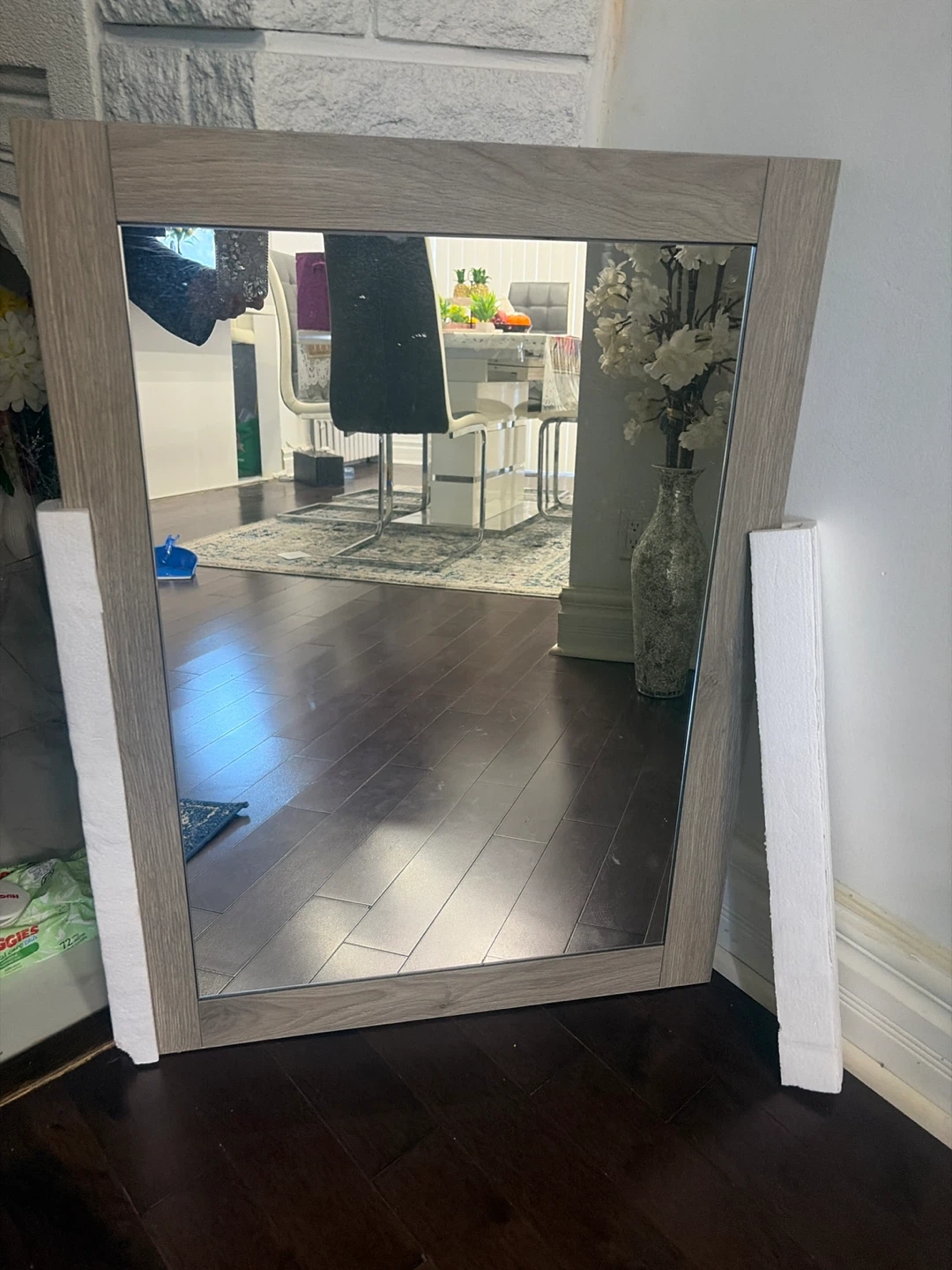 Wood Grain Framed Mirror - photo 2