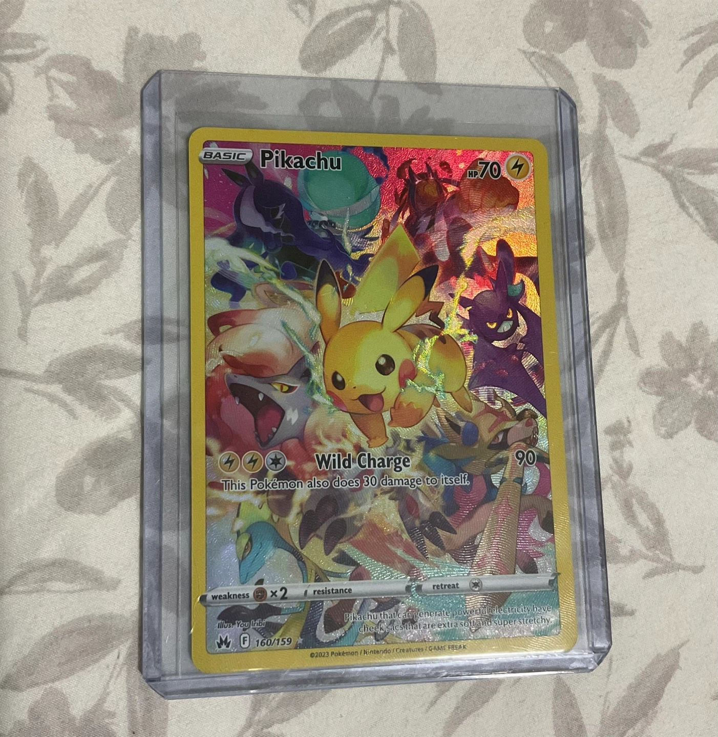 Pikachu 160/159 secret rare Pokémon Trading Card
