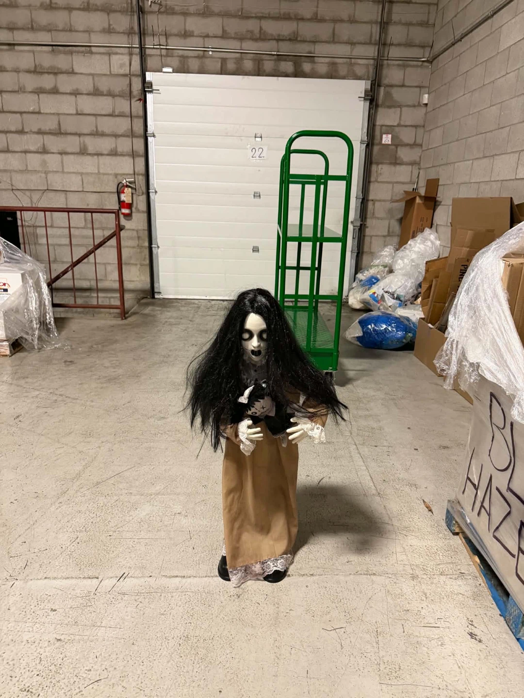 Animated Haunted Doll Halloween Prop
