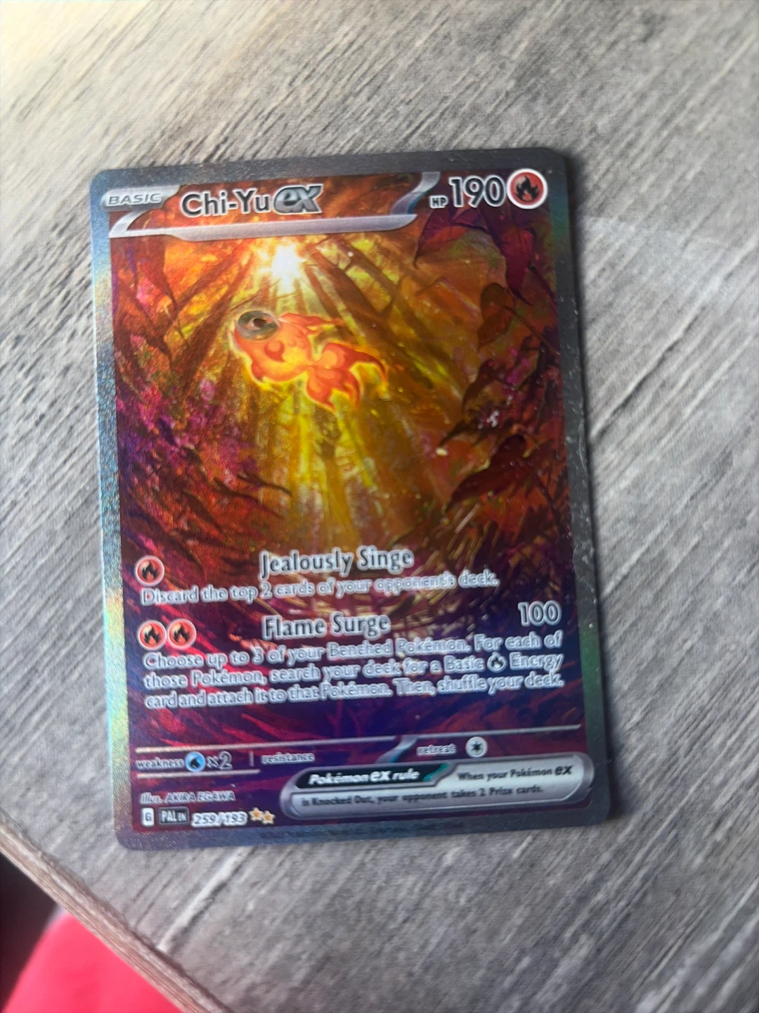 Chi-Yu ex 259/193 Full Art Pokémon Card