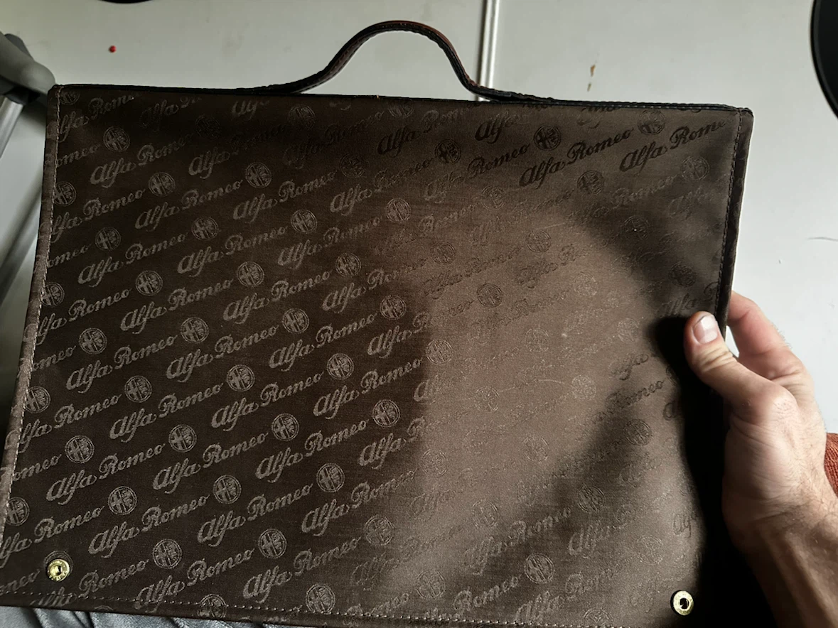Vintage Alfa Romeo Monogram Document Briefcase