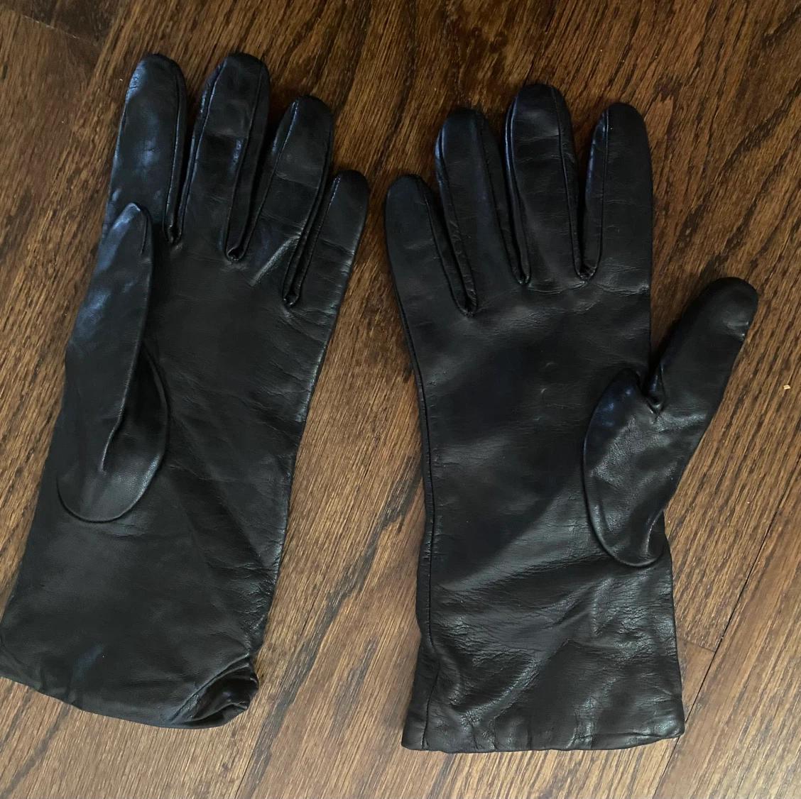 New Talbots Black Leather Cashmere Lined Gloves - photo 3