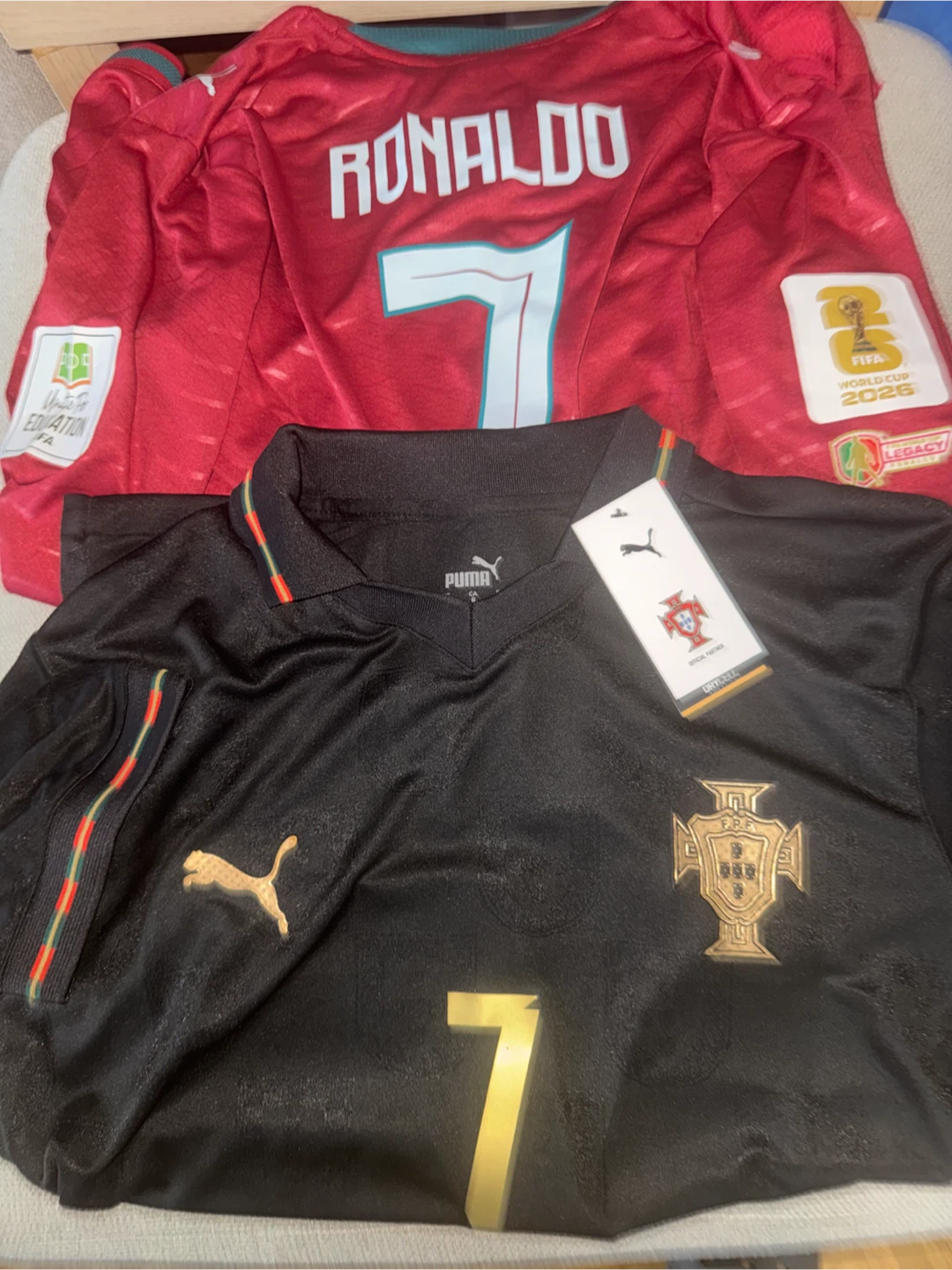 Portugal Ronaldo Jerseys size L and XL