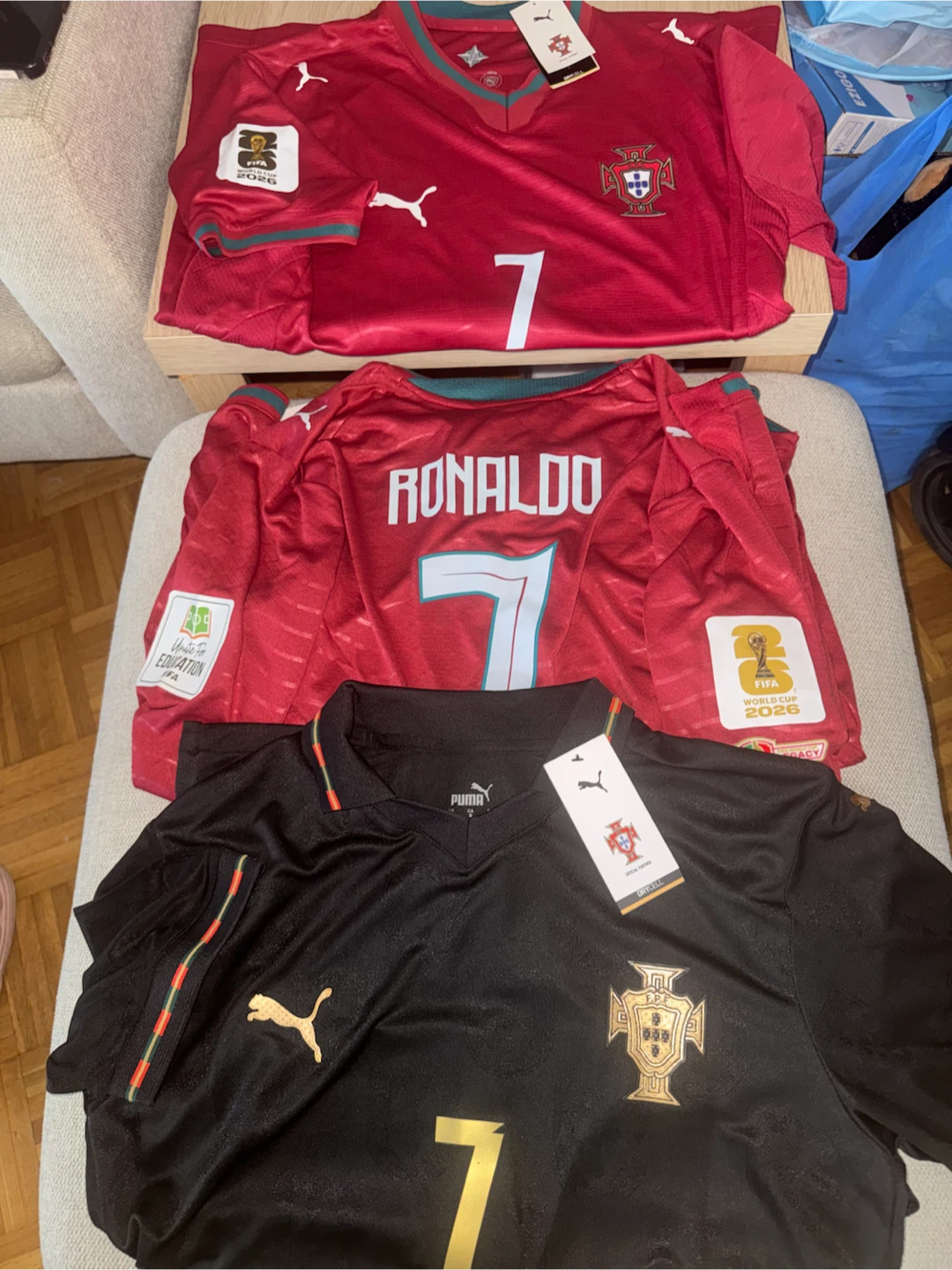Portugal Ronaldo Jerseys size L and XL - photo 3