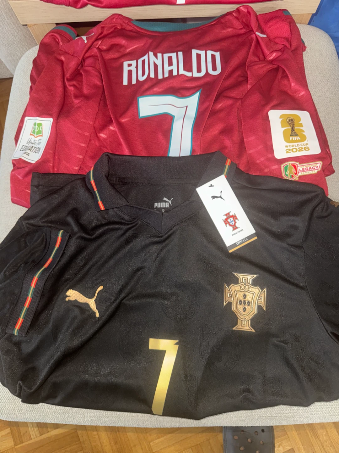 Portugal Ronaldo Jerseys size L and XL - photo 5