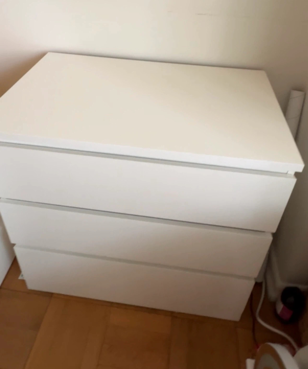 White IKEA Malm 3-Drawer Dresser - photo 3
