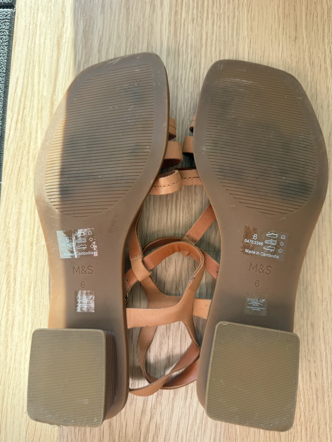 M&S Tan Sandals Size UK 6 - photo 2