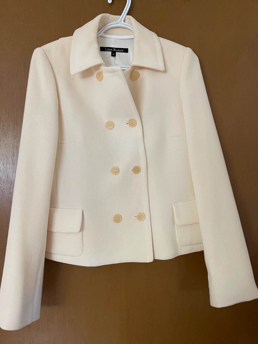 Lida Baday Wool Jacket Cream Size 10