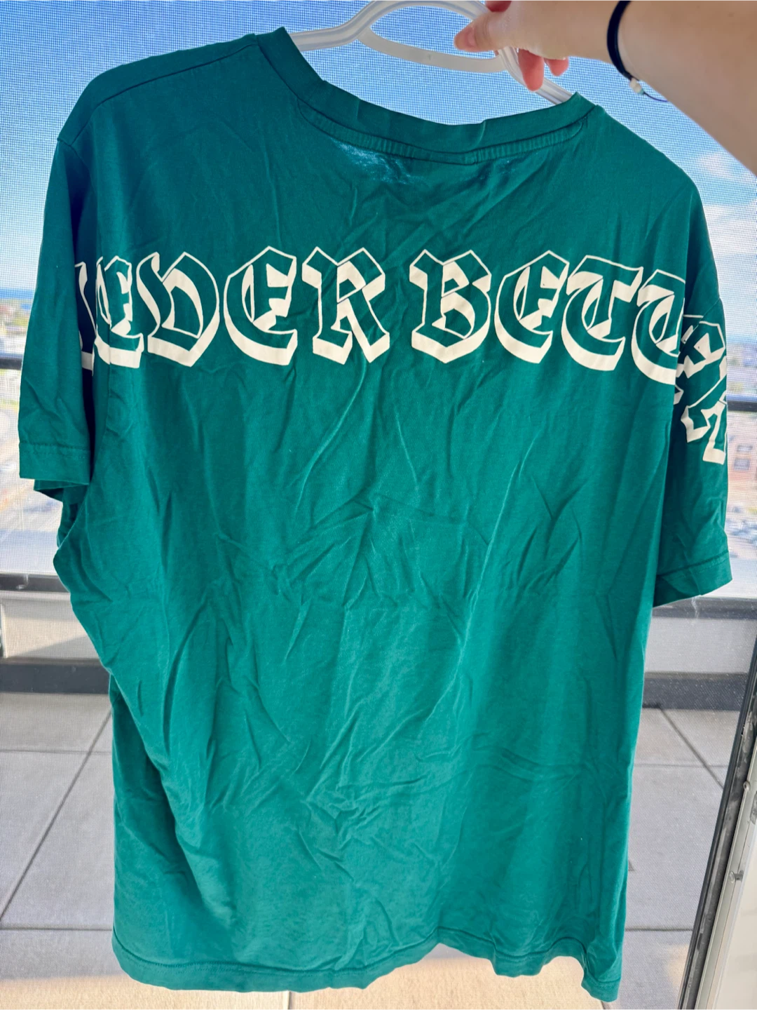 H&M Never Better Graphic T-Shirt Green Size XL - photo 2