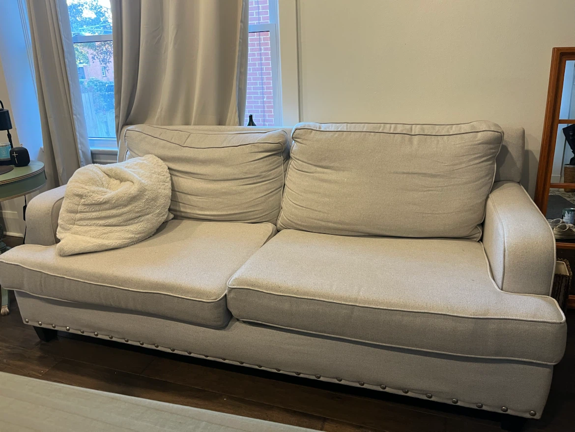 Light Grey Upholstered Sofa