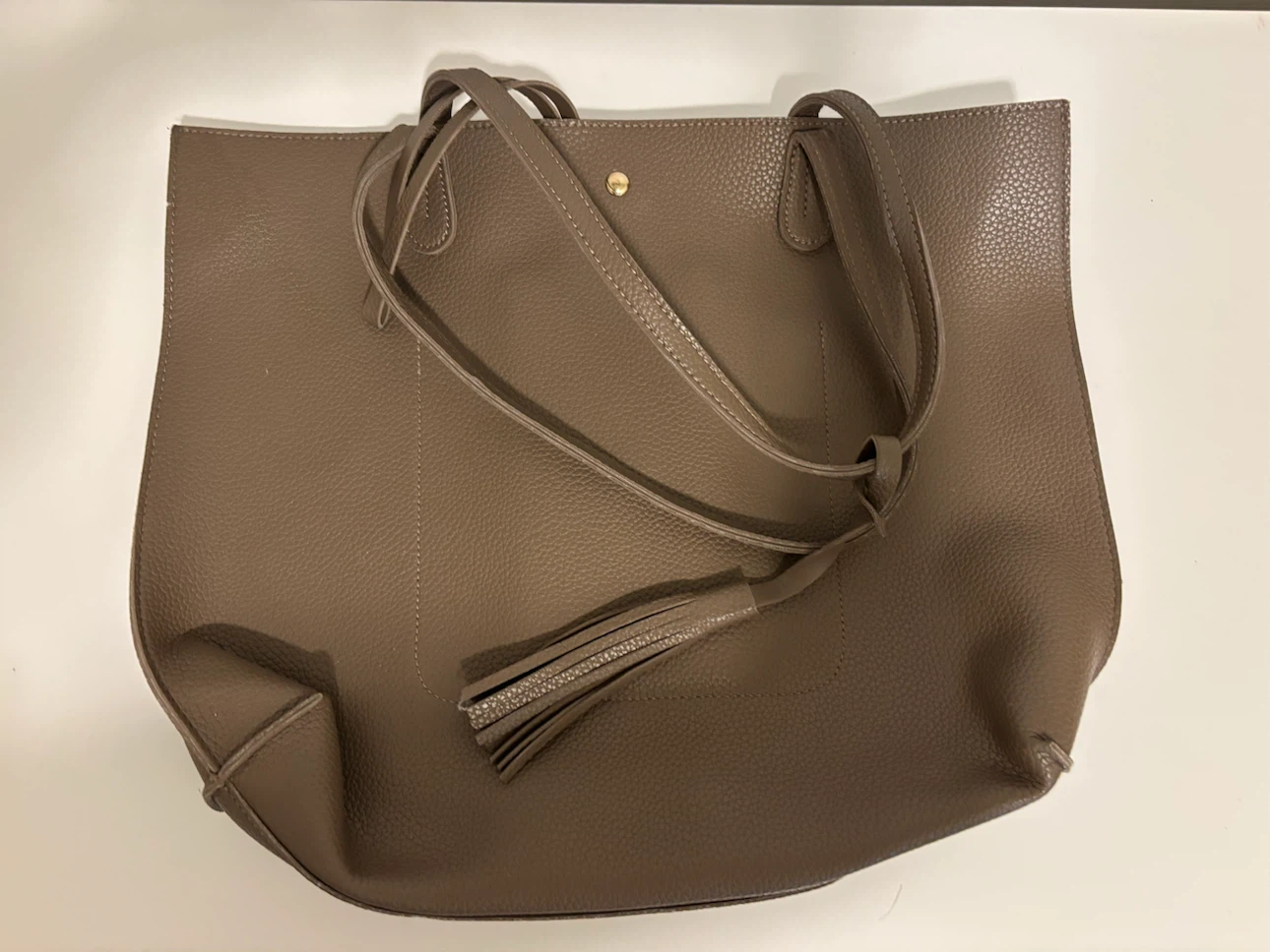 Hoxis Taupe Tote Bag