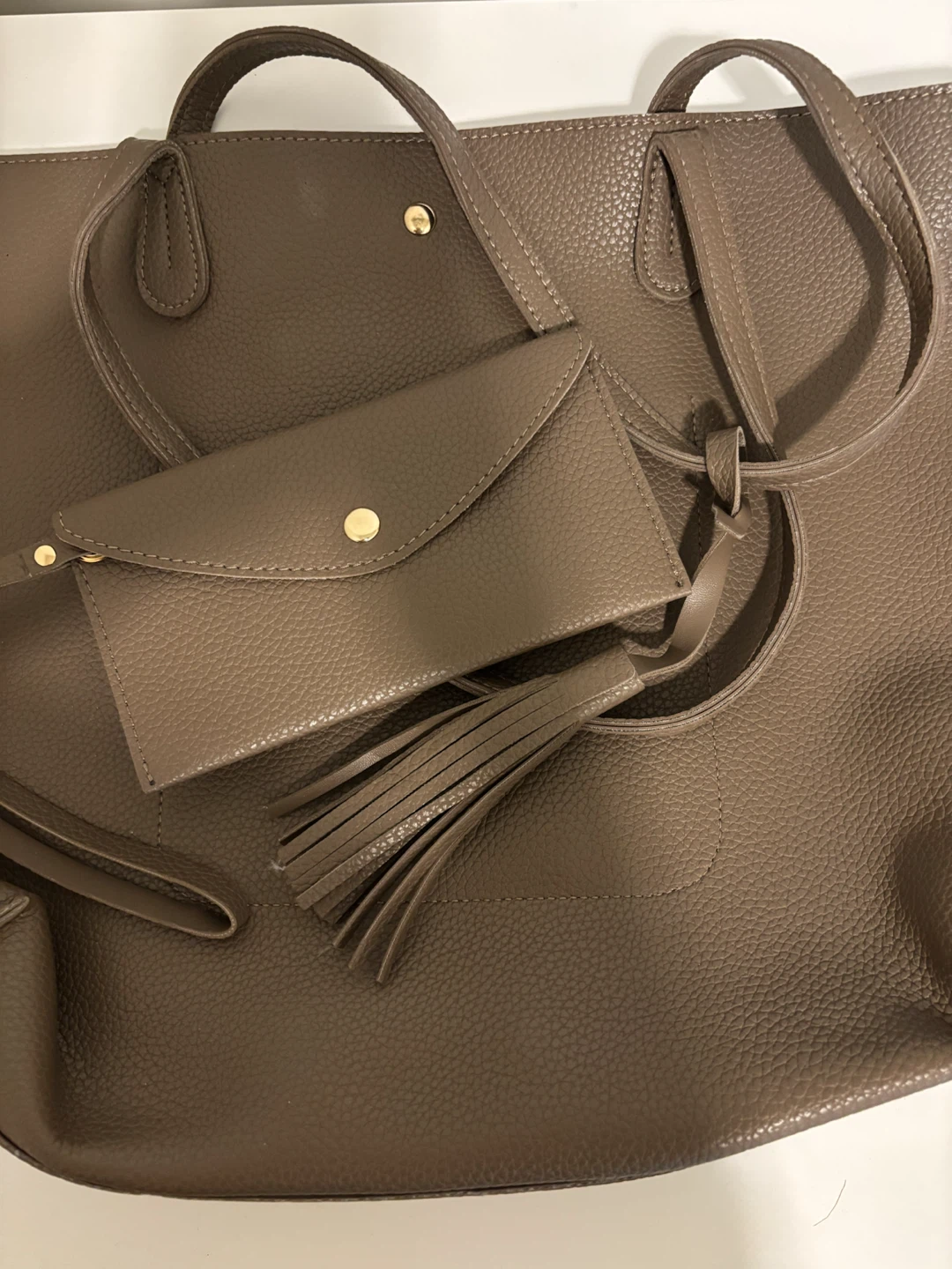 Hoxis Taupe Tote Bag - photo 2