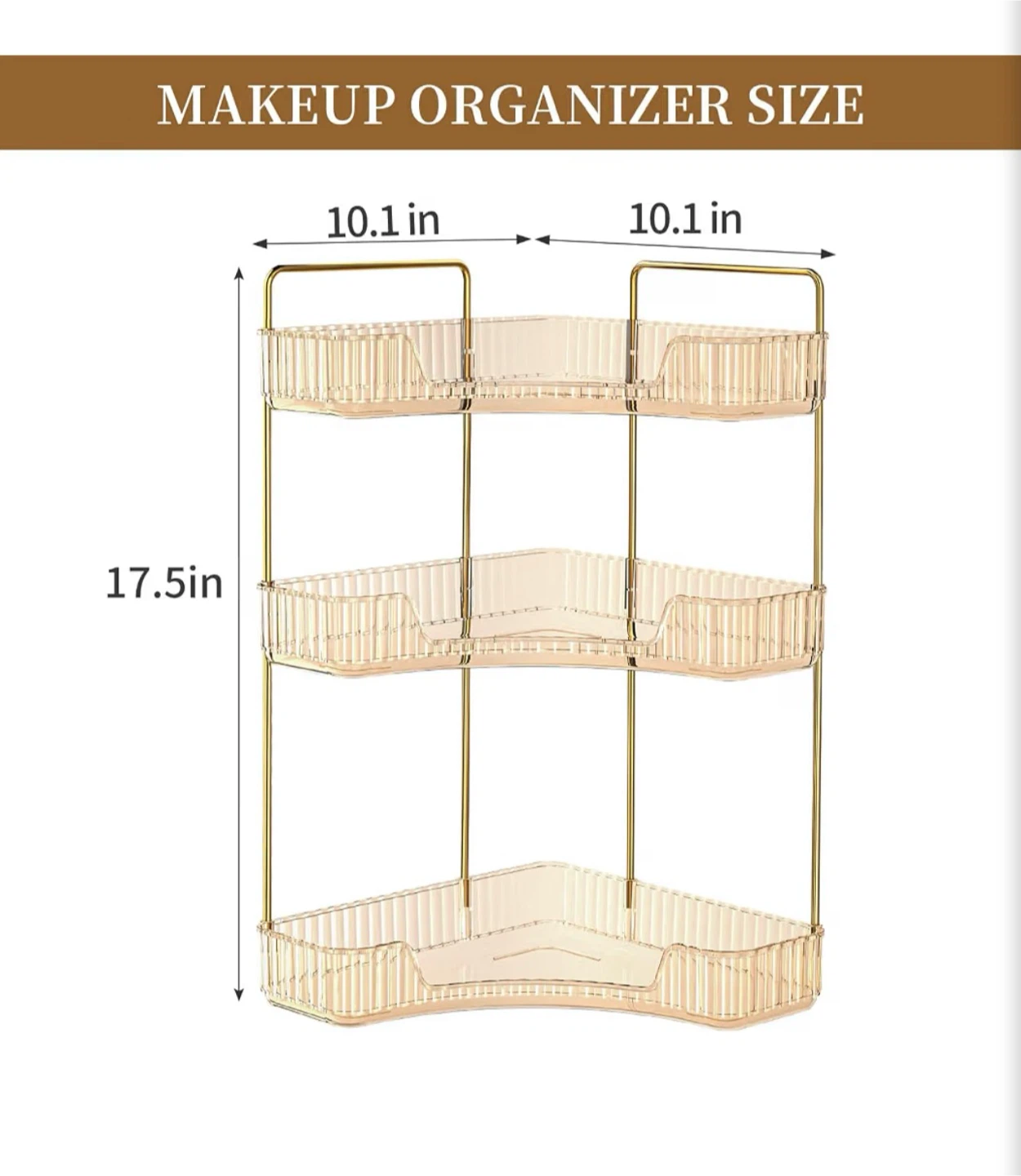 3-Tier Clear Countertop Organizer Shelf