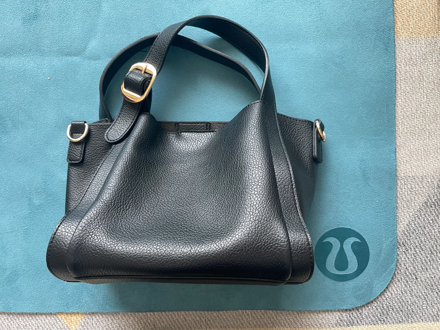 Black mini tote bag - photo 2