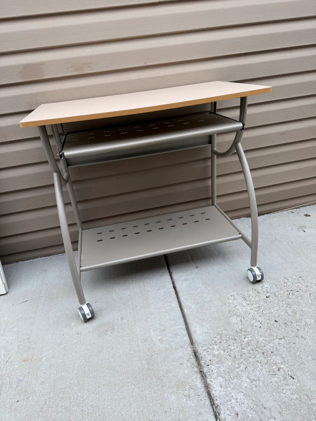 Rolling Computer Desk with Keyboard Tray - photo 3