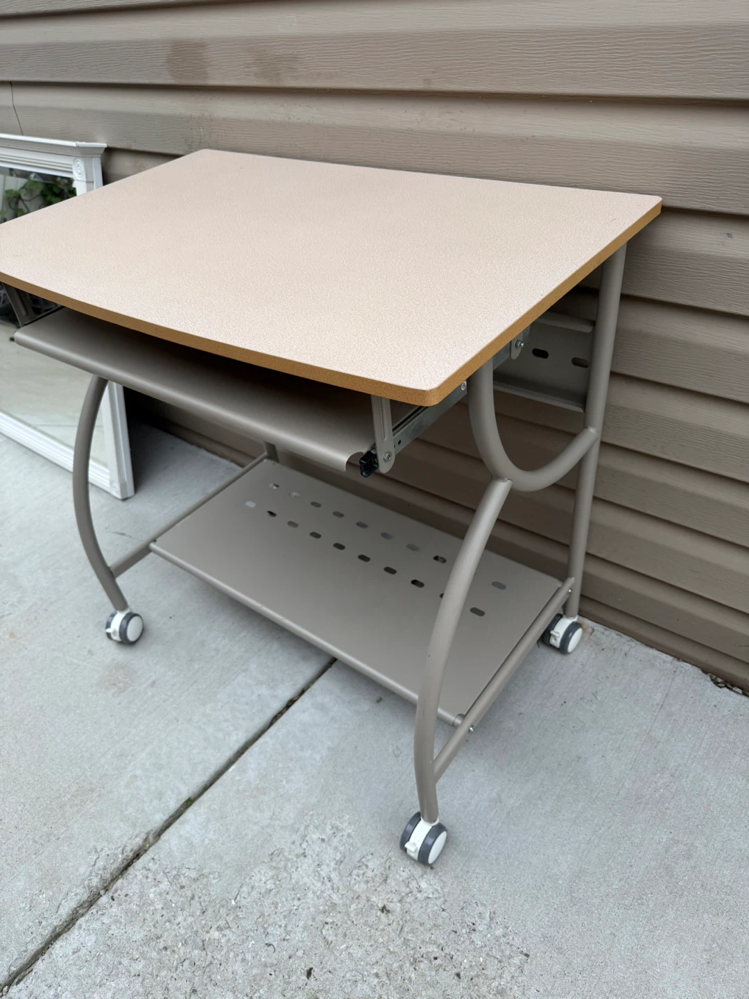 Rolling Computer Desk with Keyboard Tray - photo 4