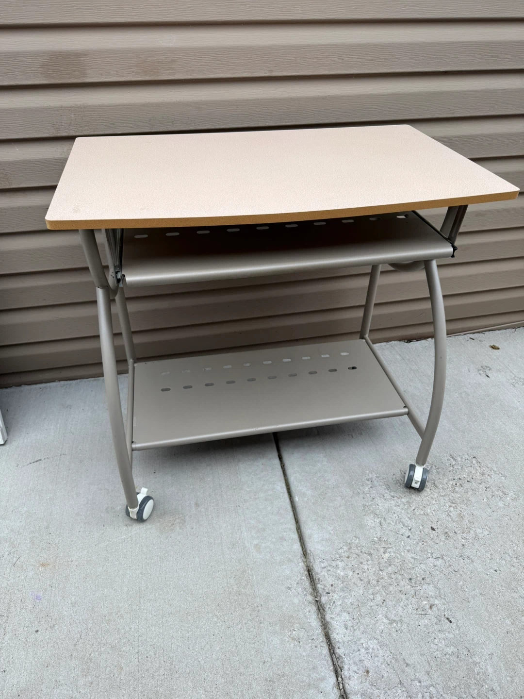 Rolling Computer Desk with Keyboard Tray - photo 5