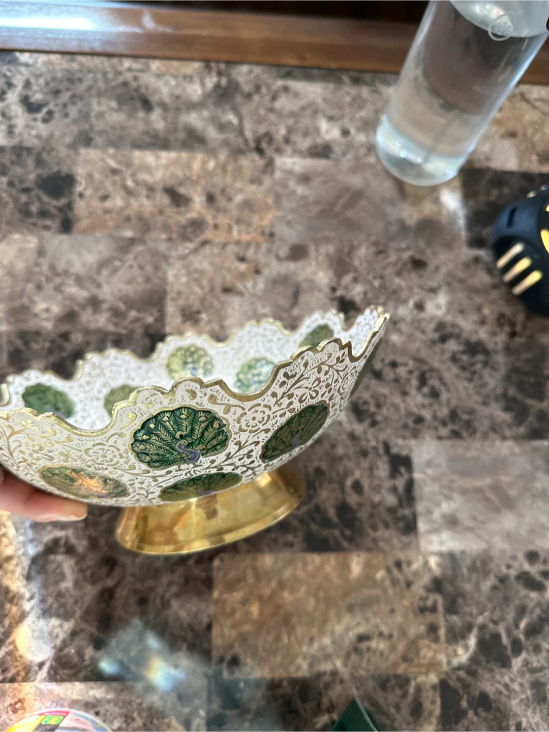 Antique brass decorative bowl - photo 3