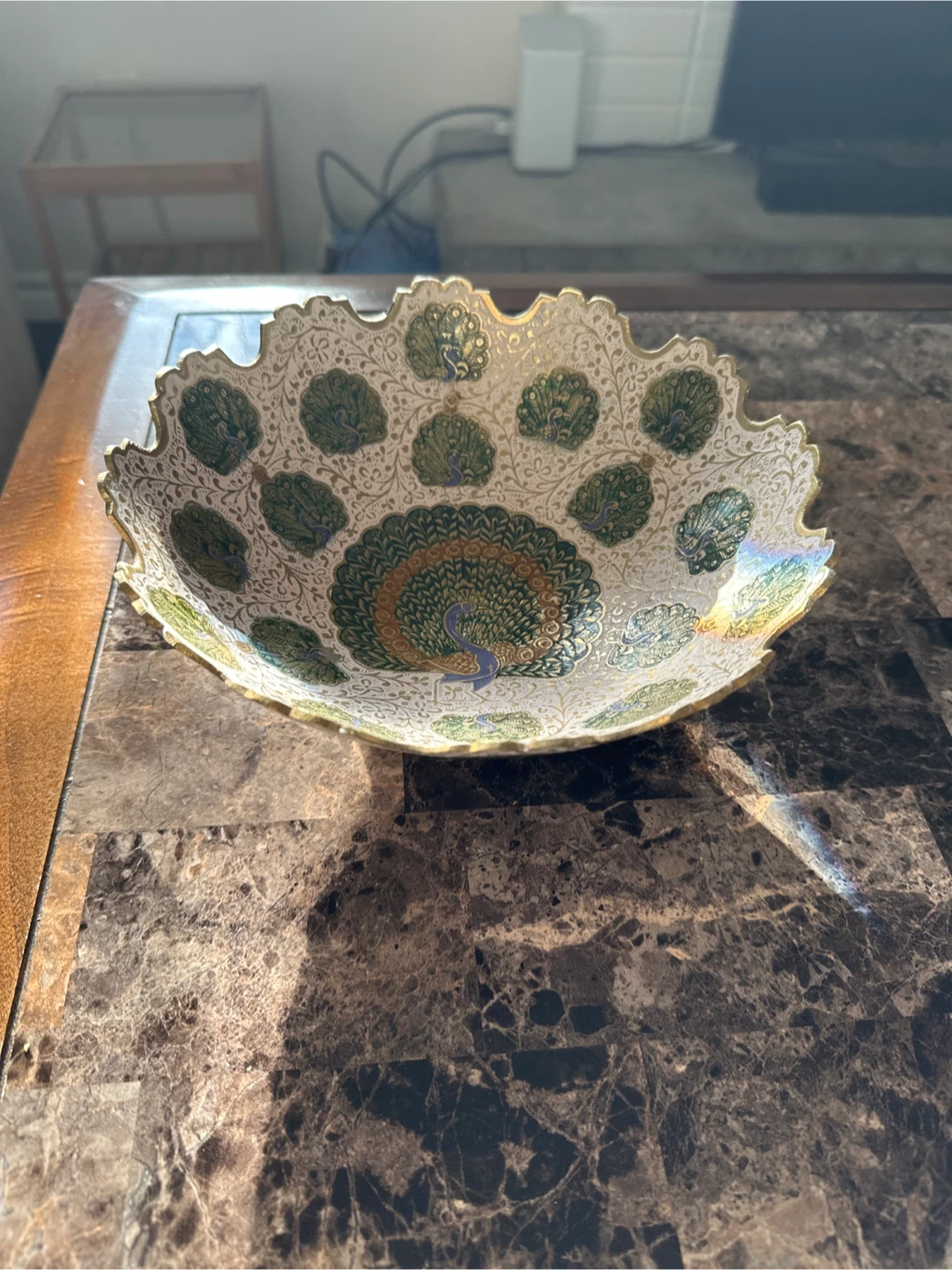 Antique brass decorative bowl
