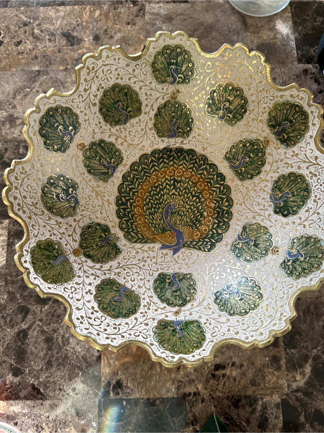 Antique brass decorative bowl - photo 2